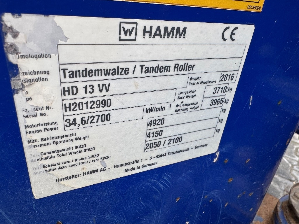 Hamm HD 13 VV - Silniční válec: obrázek 5 Hamm HD 13 VV - Silniční válec: obrázek 5