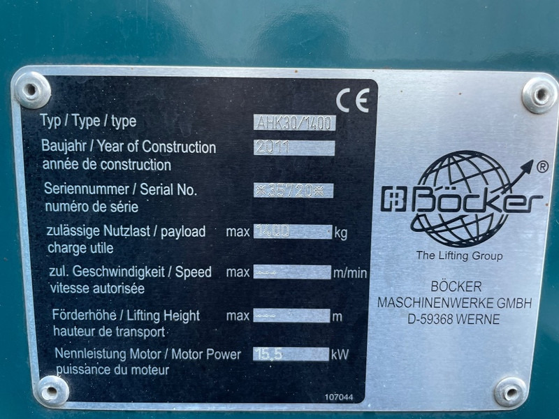 Böcker AHK 30/1400 - Univerzální autojeřáb: obrázek 3 Böcker AHK 30/1400 - Univerzální autojeřáb: obrázek 3
