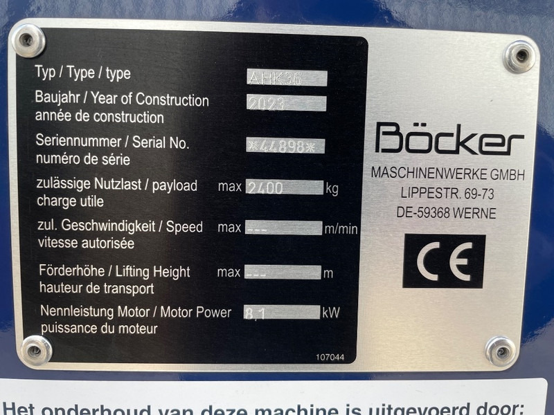 Böcker AHK 36E - Univerzální autojeřáb: obrázek 3 Böcker AHK 36E - Univerzální autojeřáb: obrázek 3