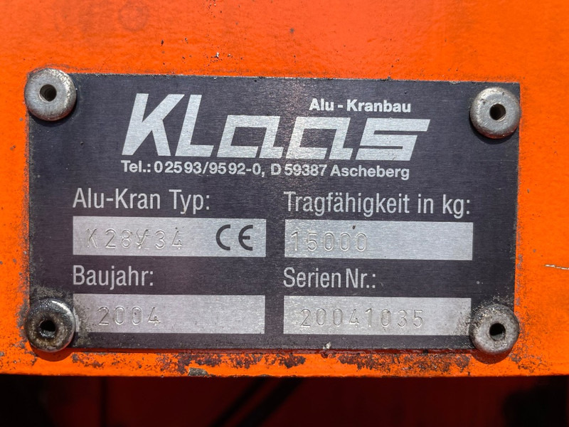Klaas K 28-34 - Univerzální autojeřáb: obrázek 3 Klaas K 28-34 - Univerzální autojeřáb: obrázek 3