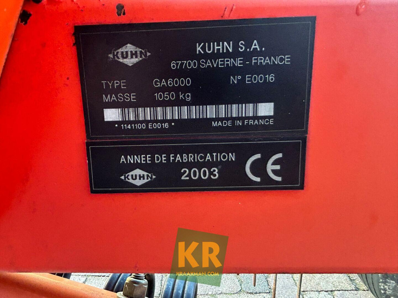 Kuhn GA 6000 - Obraceč/ Shrnovač: obrázek 2 Kuhn GA 6000 - Obraceč/ Shrnovač: obrázek 2