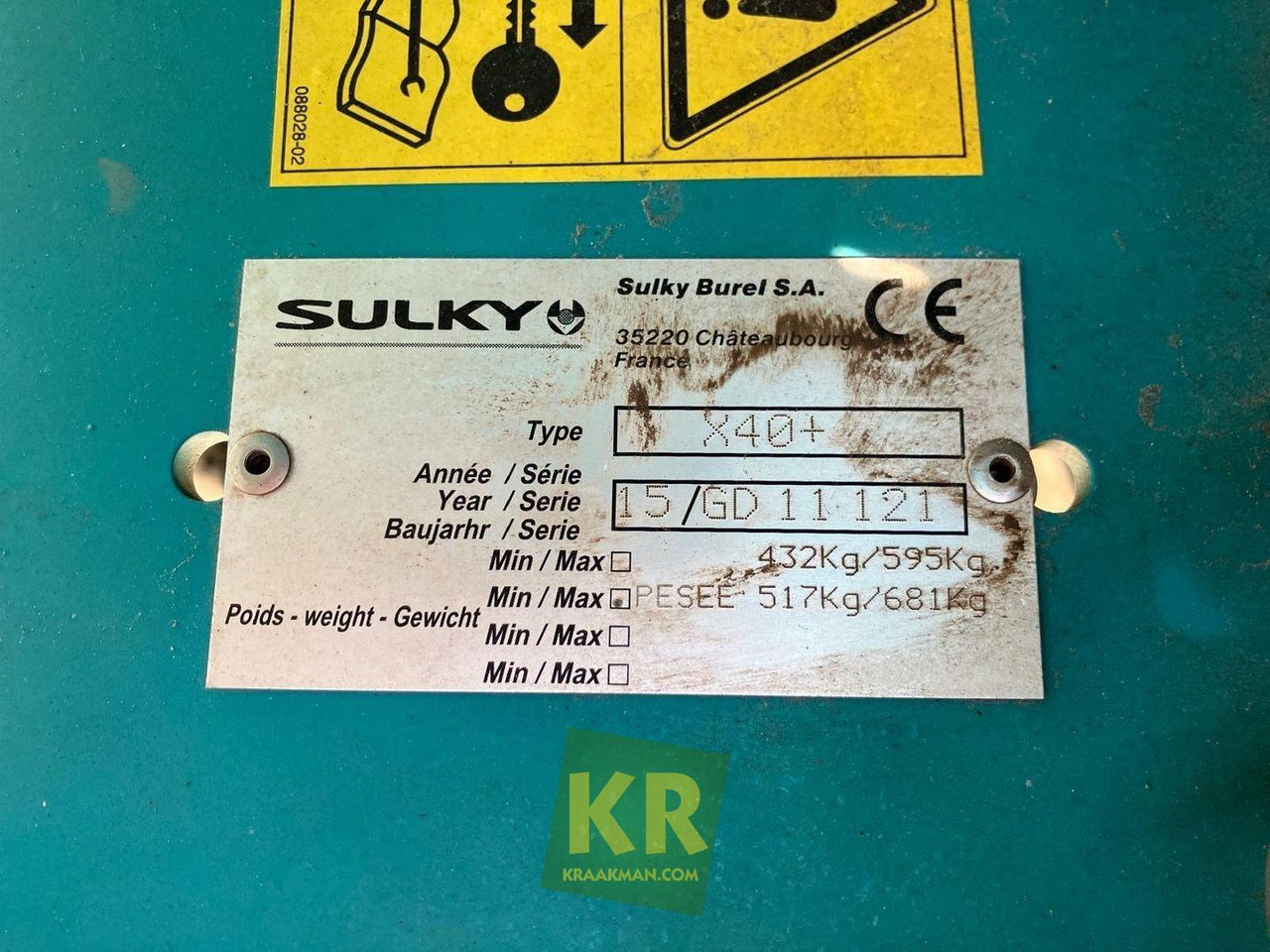 X40 Kunstmeststrooier Sulky - Rozmetadlo hnoje: obrázek 5 X40 Kunstmeststrooier Sulky - Rozmetadlo hnoje: obrázek 5