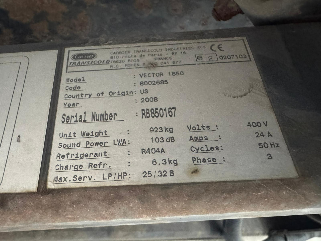 Chereau 2009 Vector 1850 – CBT223ER - Chladírenský návěs: obrázek 5 Chereau 2009 Vector 1850 – CBT223ER - Chladírenský návěs: obrázek 5