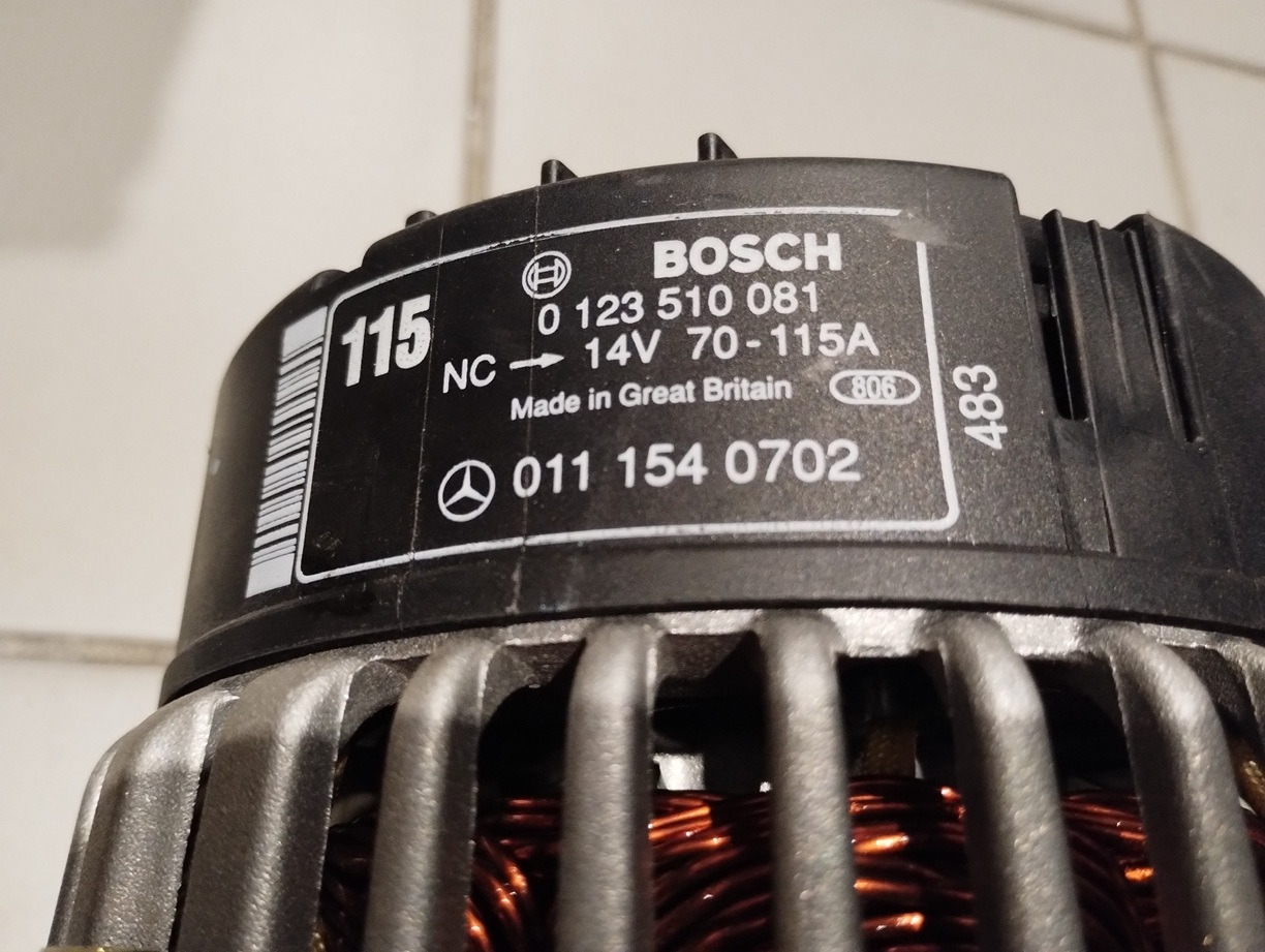 Alternator Mercedes 0101540702 0123510081 115A BOSCH SPRINTER 901 902 903 904 W463 W638 C208 S211 - Alternátor pro Dodávka: obrázek 2 Alternator Mercedes 0101540702 0123510081 115A BOSCH SPRINTER 901 902 903 904 W463 W638 C208 S211 - Alternátor pro Dodávka: obrázek 2