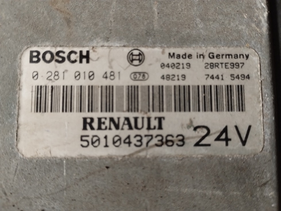 STEROWNIK SILNIKA RENAULT MAGNUM 440 MACK 0281010481 5010437363 - Řídicí blok: obrázek 2 STEROWNIK SILNIKA RENAULT MAGNUM 440 MACK 0281010481 5010437363 - Řídicí blok: obrázek 2