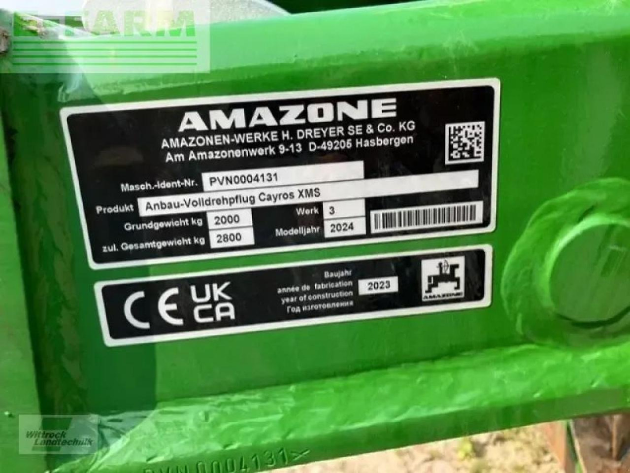Amazone cayros xms 5-950 - Pluh: obrázek 2 Amazone cayros xms 5-950 - Pluh: obrázek 2