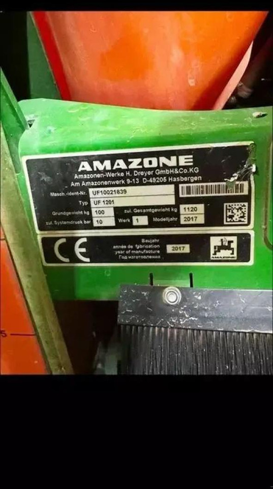 Amazone uf 1201 feldspritze - Tažený postřikovač: obrázek 5 Amazone uf 1201 feldspritze - Tažený postřikovač: obrázek 5