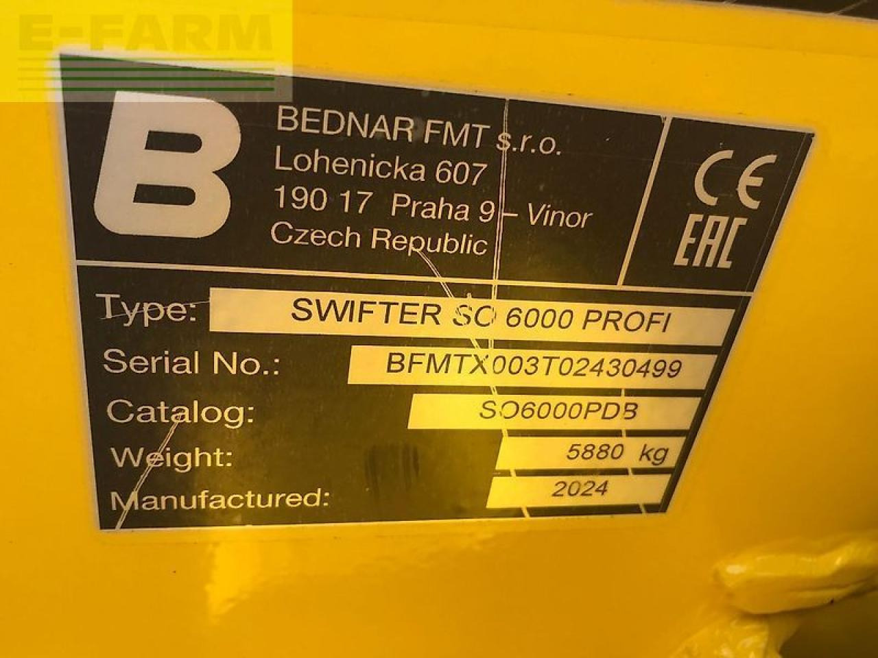 Secí kombinace Bednar swifter so 6000 profi: obrázek 6