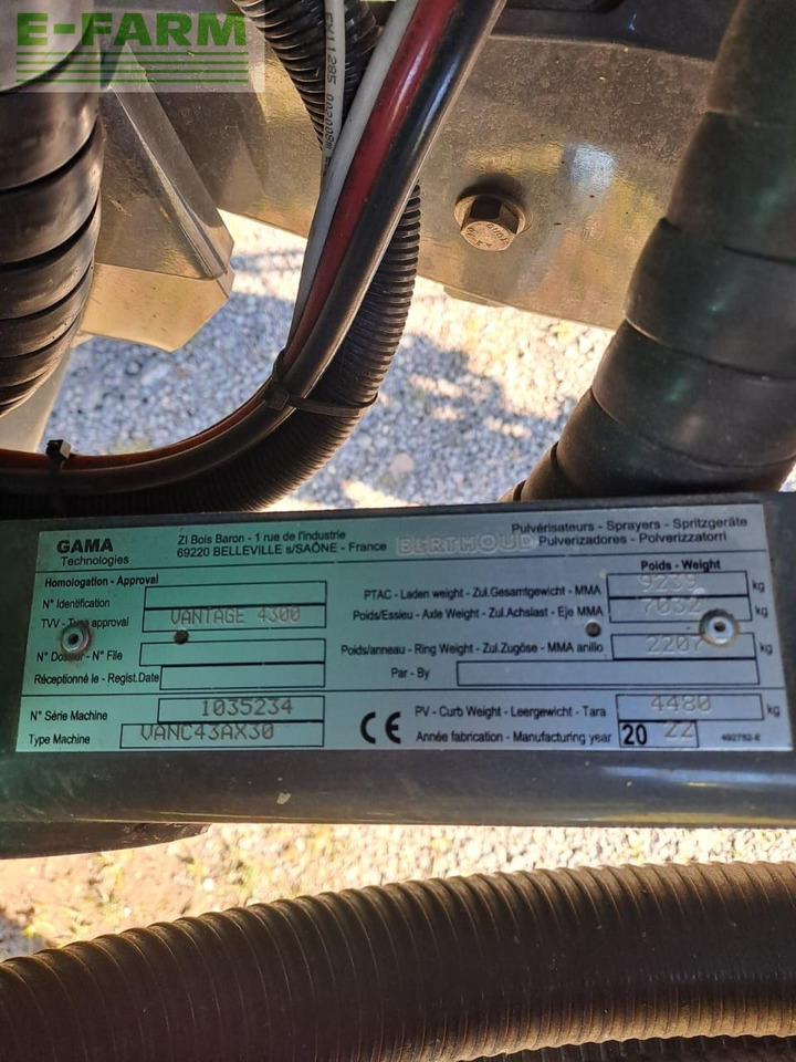 Berthoud VANTAGE 43-46 AX30 - Tažený postřikovač: obrázek 3 Berthoud VANTAGE 43-46 AX30 - Tažený postřikovač: obrázek 3