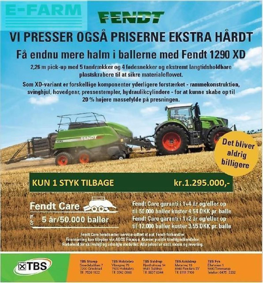 Fendt 1290 xd - Lis na hranaté balíky: obrázek 1 Fendt 1290 xd - Lis na hranaté balíky: obrázek 1