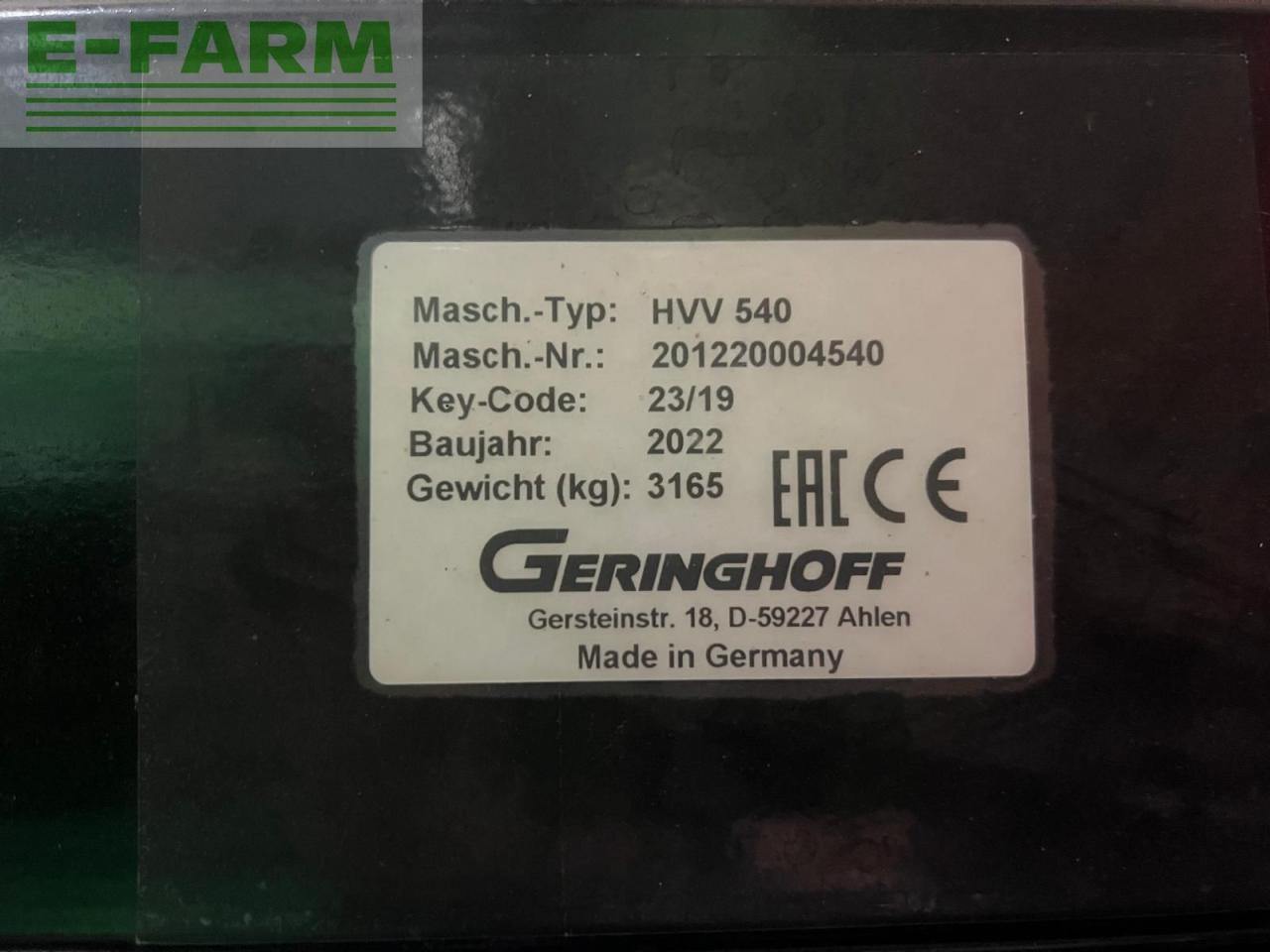 Geringhoff HVV 540 - Žací lišta: obrázek 5 Geringhoff HVV 540 - Žací lišta: obrázek 5