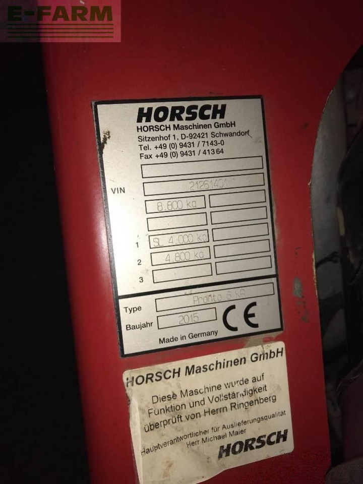 Horsch pronto 6 kr - Secí kombinace: obrázek 2 Horsch pronto 6 kr - Secí kombinace: obrázek 2