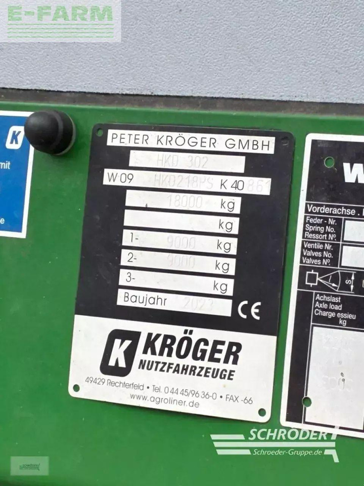 Kröger hkd 302 | seitenbordwände als portal - Jiná technika: obrázek 2 Kröger hkd 302 | seitenbordwände als portal - Jiná technika: obrázek 2