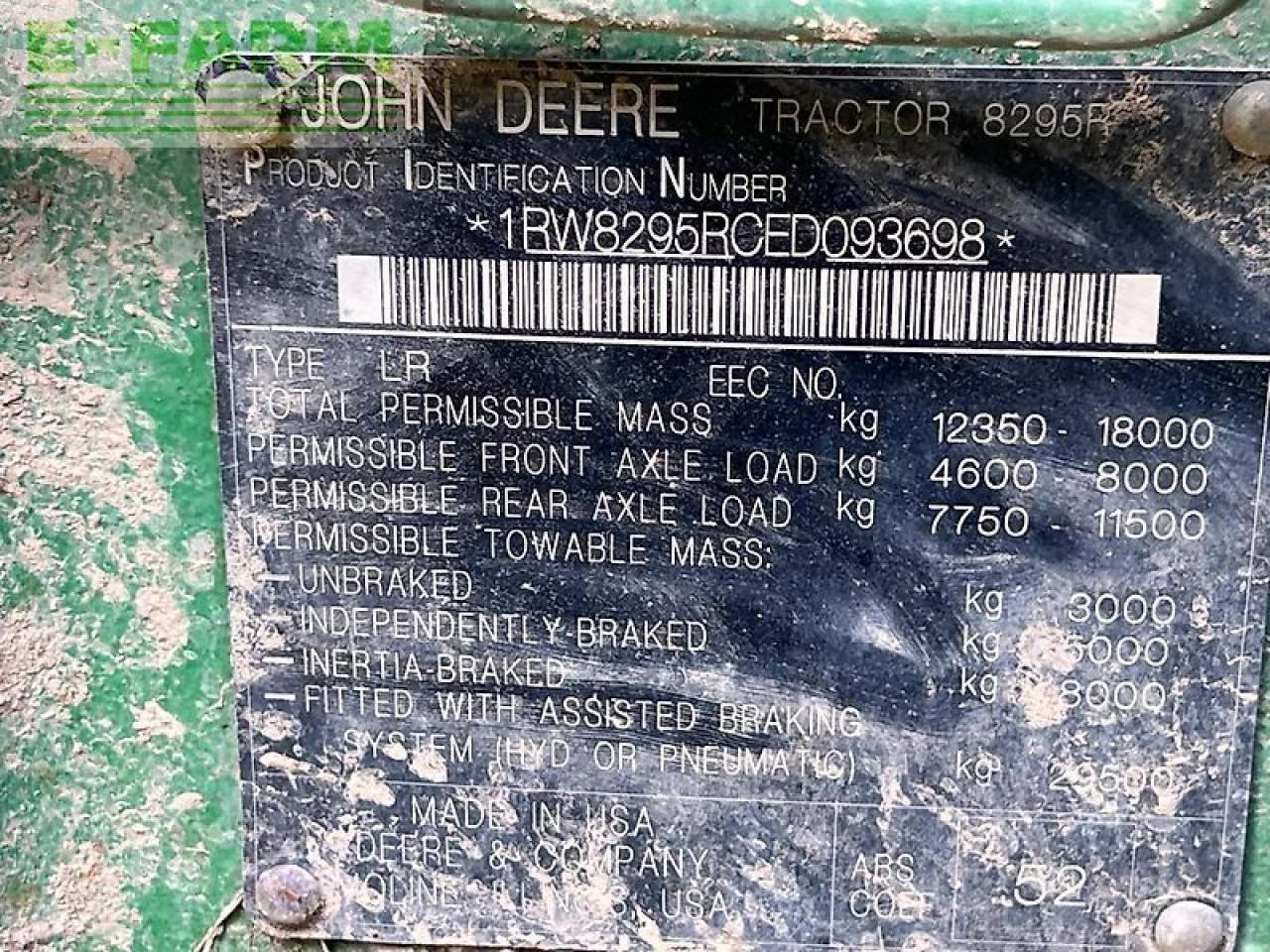Traktor John Deere 8295r *auto powr* fzw: obrázek 13