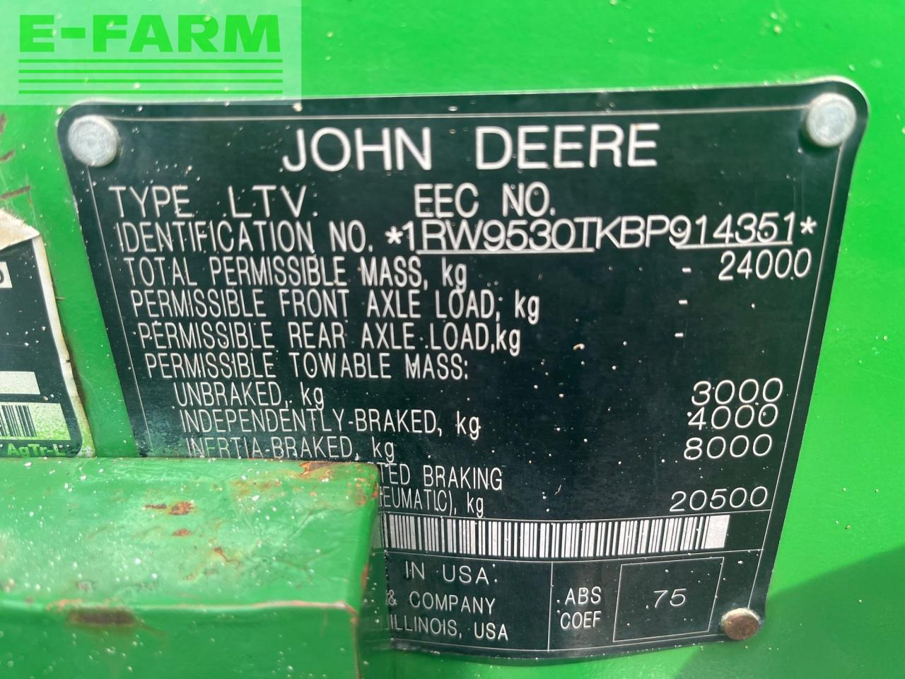 Traktor John Deere 9530T: obrázek 10