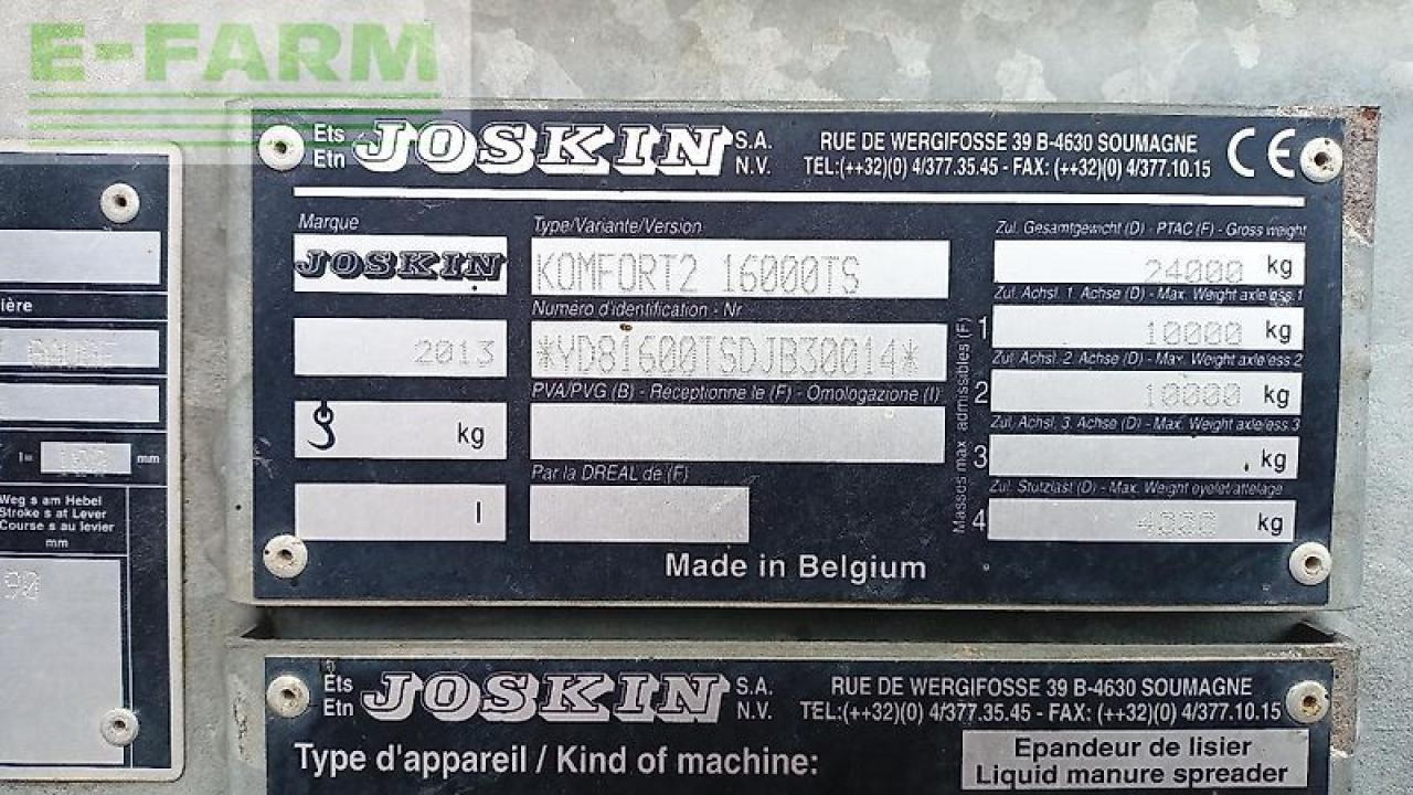 Joskin 16000 ts komfort 2 - Stroj pro hnojení: obrázek 4 Joskin 16000 ts komfort 2 - Stroj pro hnojení: obrázek 4