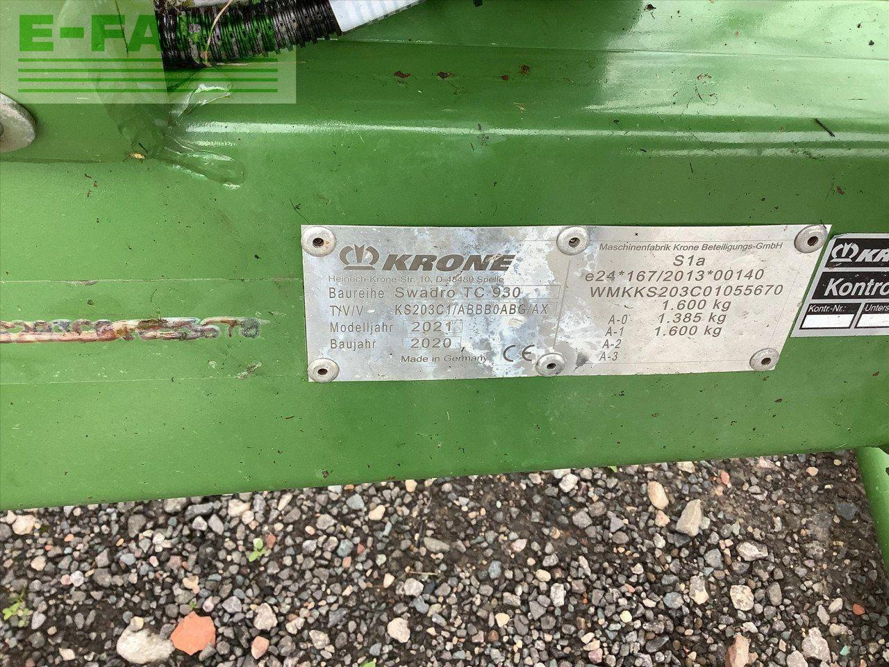 Krone SWADRO TC930 - Obraceč/ Shrnovač: obrázek 3 Krone SWADRO TC930 - Obraceč/ Shrnovač: obrázek 3