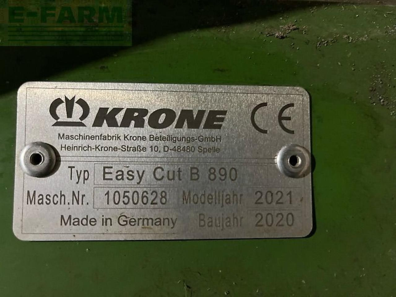 Krone easy cut b 890 - Žací stroj: obrázek 3 Krone easy cut b 890 - Žací stroj: obrázek 3