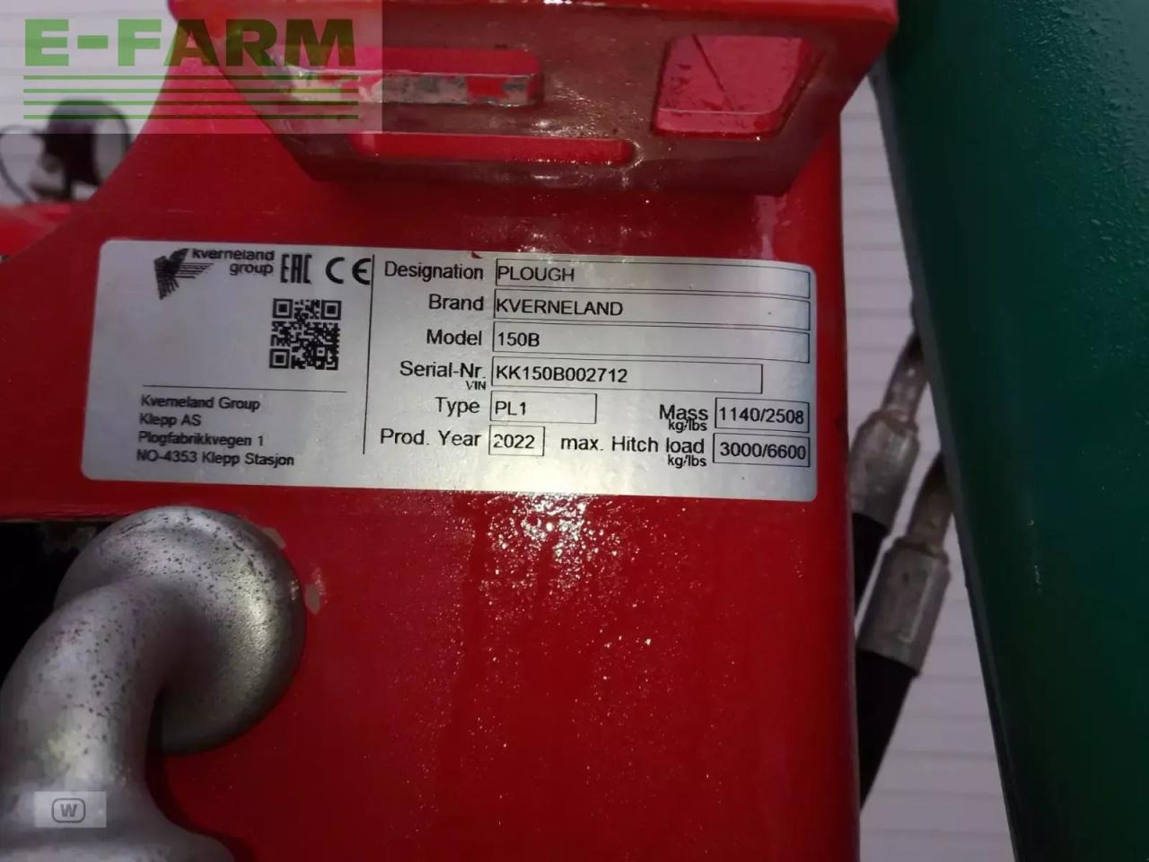 Kverneland 150 b - Pluh: obrázek 2 Kverneland 150 b - Pluh: obrázek 2