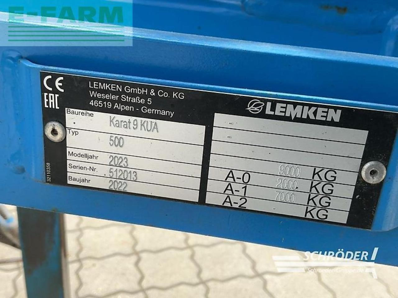 Kultivátor Lemken karat 9/500 kua + satz gänsefußschare: obrázek 10
