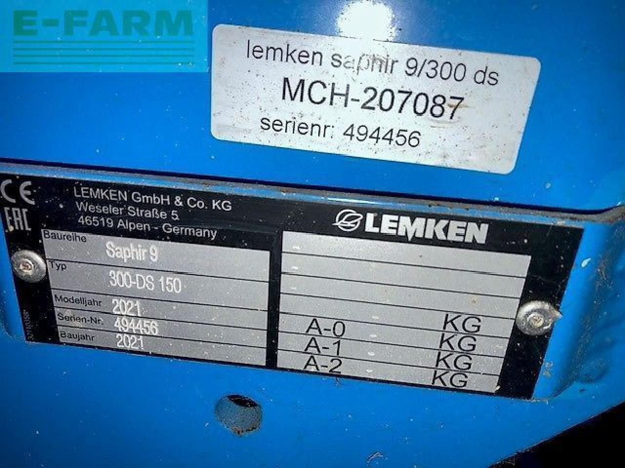 Lemken saphir 9/300 ds als nieuw - Secí stroj: obrázek 3 Lemken saphir 9/300 ds als nieuw - Secí stroj: obrázek 3
