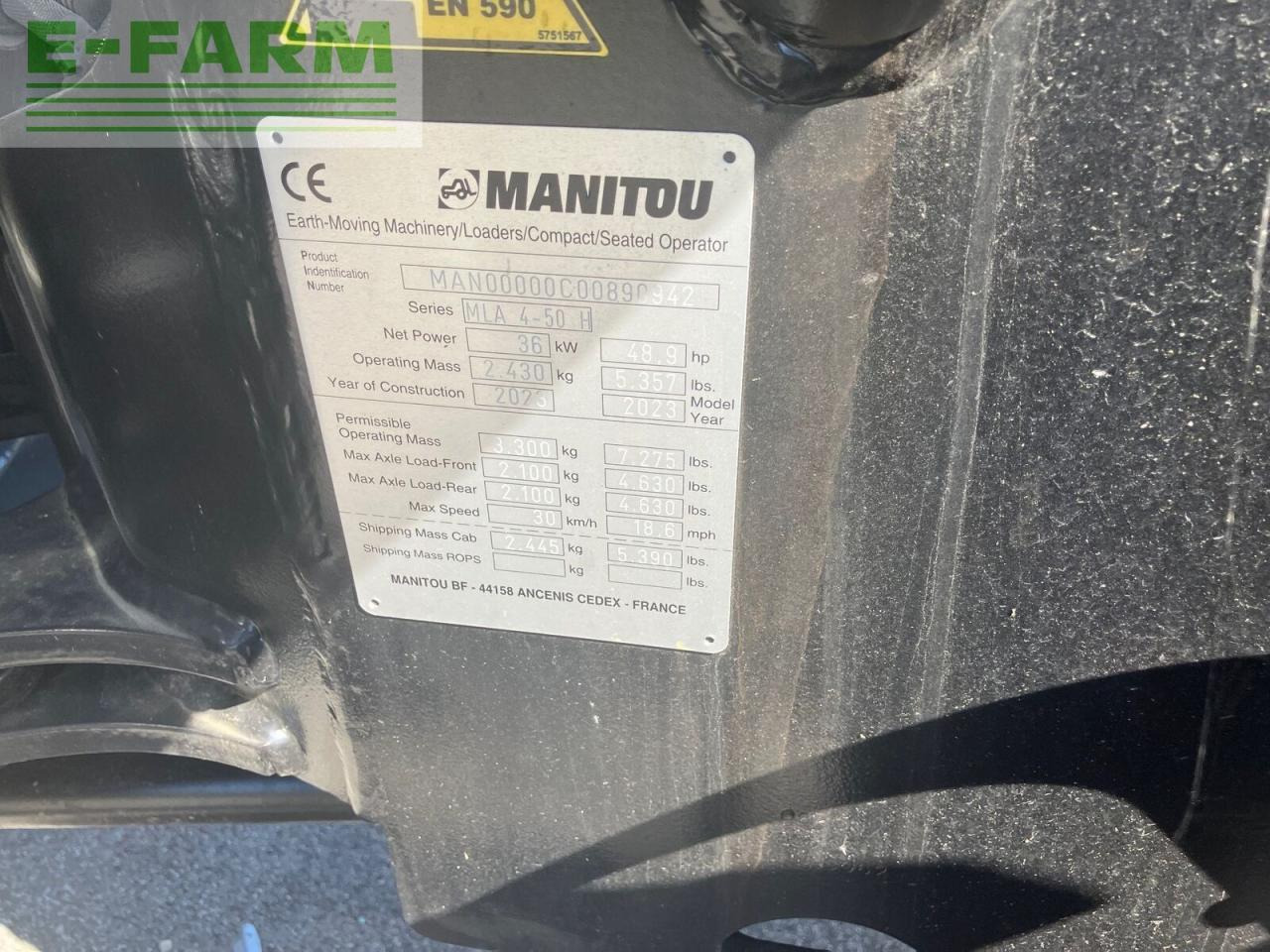 Kloubový nakladač Manitou mla4-50: obrázek 10