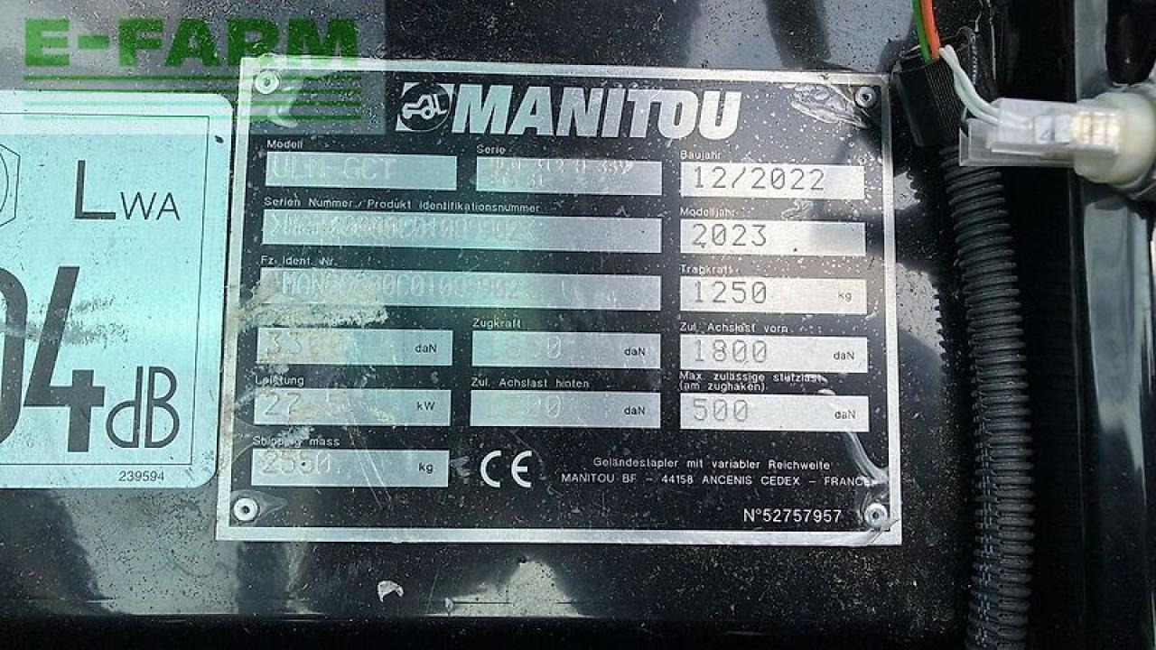 Teleskopický manipulátor Manitou teleskoplader ulm 412 classic: obrázek 18