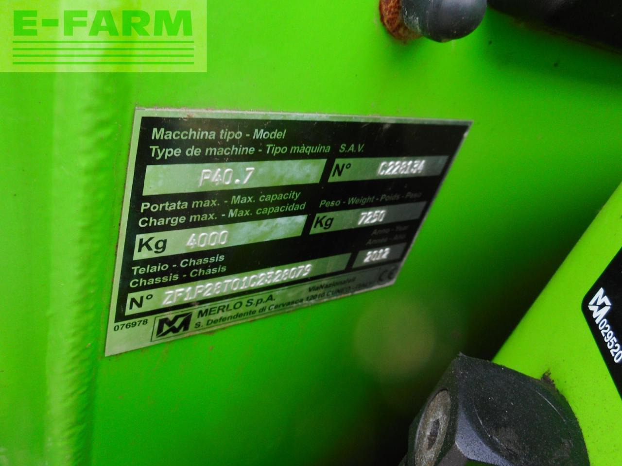 Teleskopický manipulátor Merlo p40.7 turbofarmer ( neue bereifung ): obrázek 7