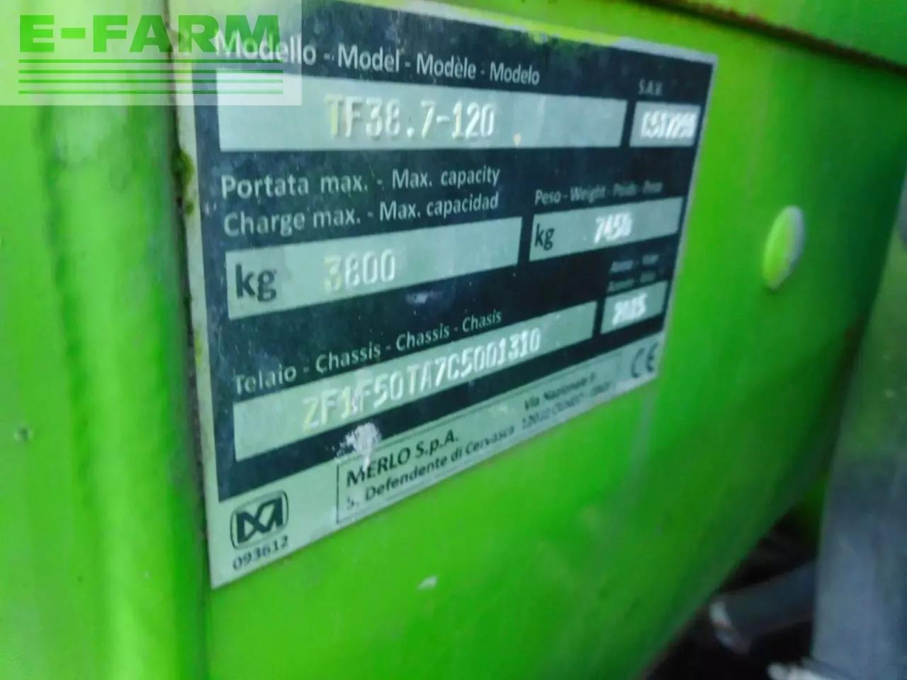 Teleskopický manipulátor Merlo tf38.7-120 40km/h ( 3,8t - 7m ): obrázek 7 Teleskopický manipulátor Merlo tf38.7-120 40km/h ( 3,8t - 7m ): obrázek 7