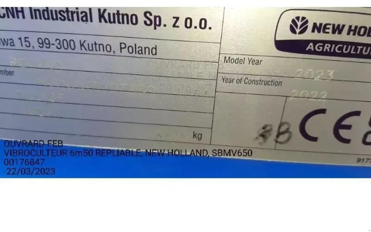 New Holland sbmv650 - Kultivátor: obrázek 2 New Holland sbmv650 - Kultivátor: obrázek 2