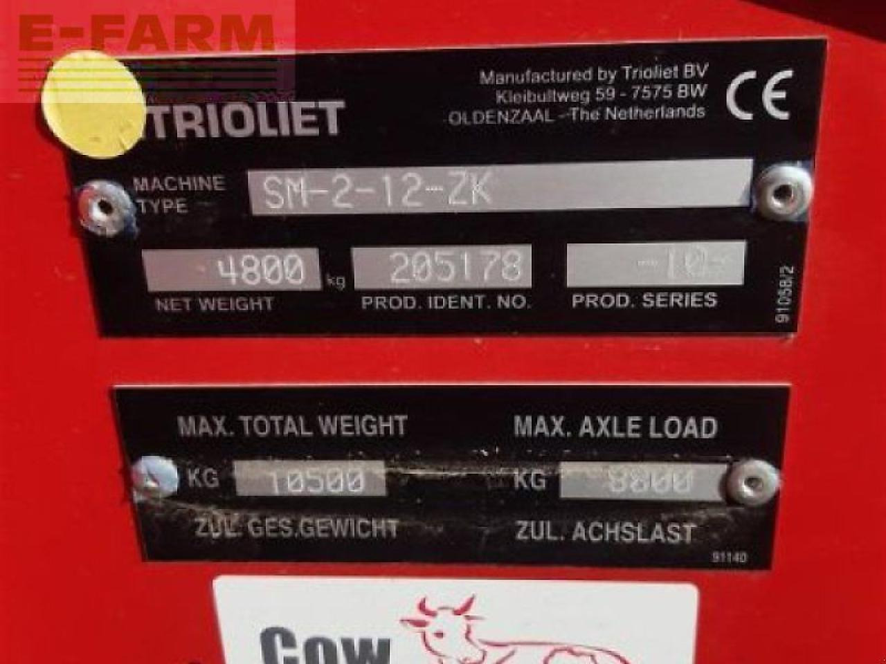 Zařízení pro chov skotu Trioliet futtermischw. solomix 2 1200zk: obrázek 14 Zařízení pro chov skotu Trioliet futtermischw. solomix 2 1200zk: obrázek 14