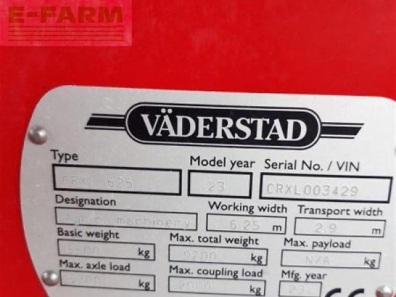 Talířové brány Väderstad scheibenegge carrier xl 625: obrázek 16 Talířové brány Väderstad scheibenegge carrier xl 625: obrázek 16