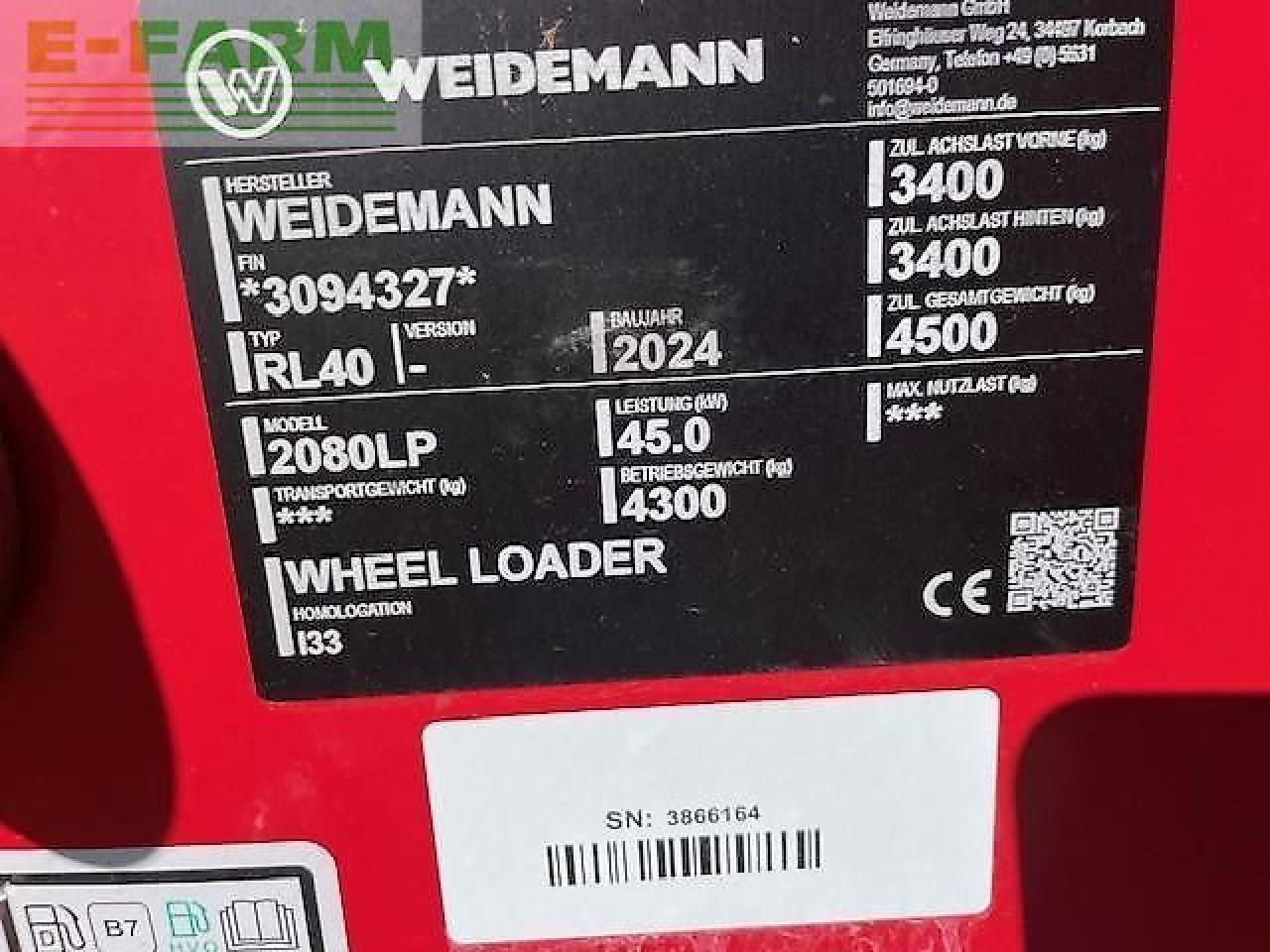 Mini rýpadlo Weidemann 2080 lp: obrázek 10