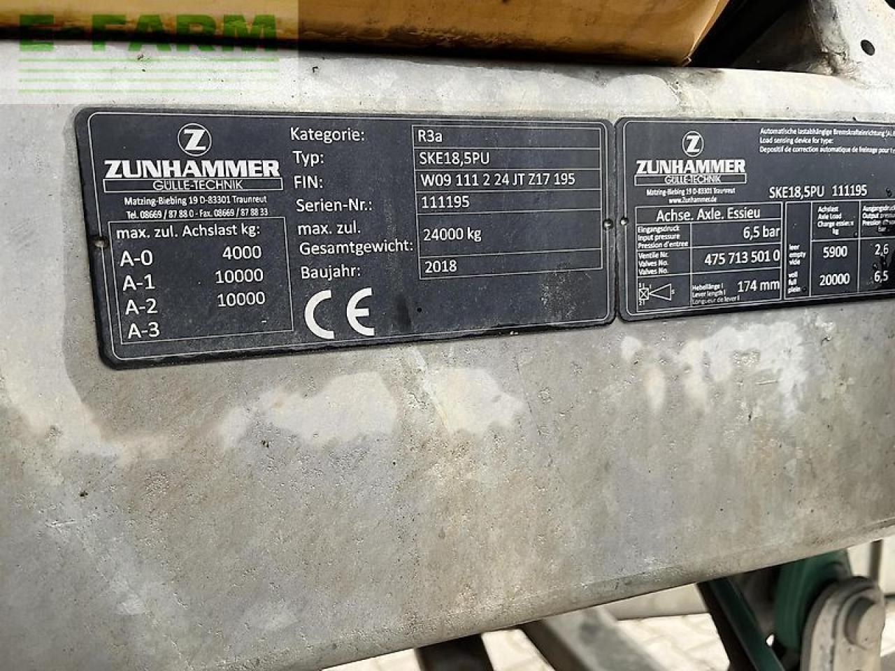 Stroj pro hnojení Zunhammer ske 18,5 pu: obrázek 9 Stroj pro hnojení Zunhammer ske 18,5 pu: obrázek 9