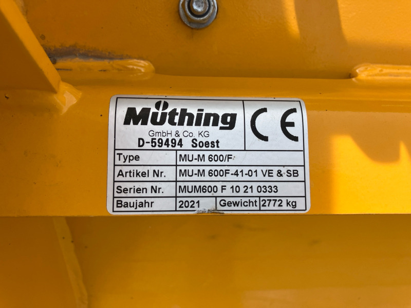 Müthing MU-M 600/F - Kladívkový mulčovač: obrázek 3 Müthing MU-M 600/F - Kladívkový mulčovač: obrázek 3
