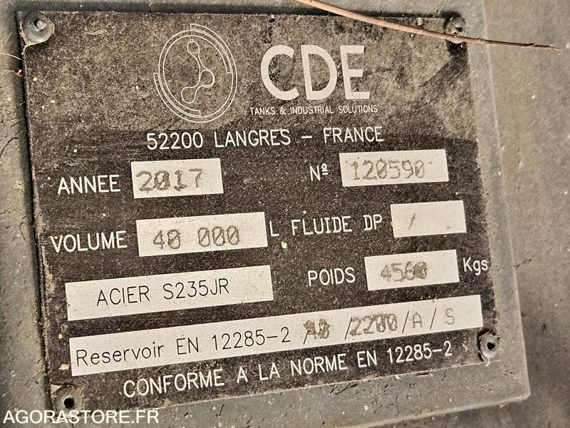 CONTAINER AVEC CUVE DE 40 000L & SYSTEME DE DISTRIBUTION CARBURANT - 2016/2017 - Nástroj/ Vybavení: obrázek 5 CONTAINER AVEC CUVE DE 40 000L & SYSTEME DE DISTRIBUTION CARBURANT - 2016/2017 - Nástroj/ Vybavení: obrázek 5