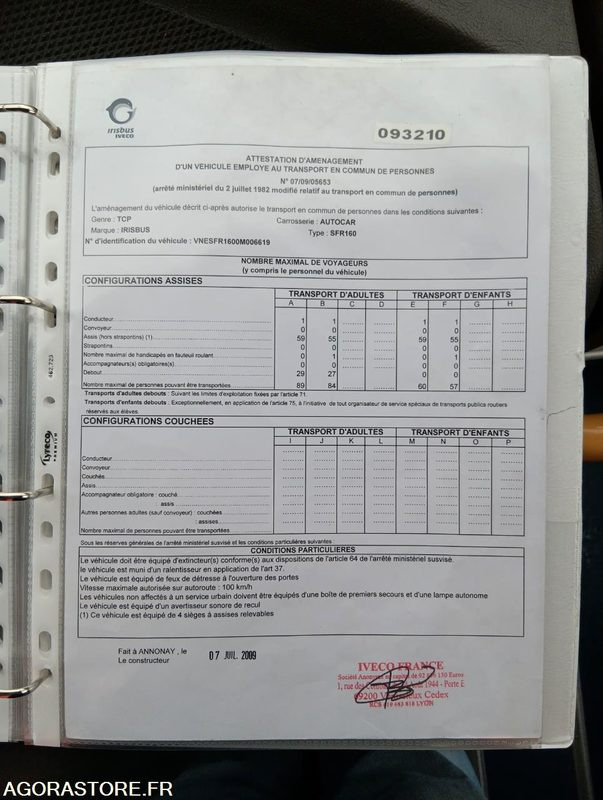 IVECO BUS CROSSWAY N°093210 - Školní autobus: obrázek 5 IVECO BUS CROSSWAY N°093210 - Školní autobus: obrázek 5