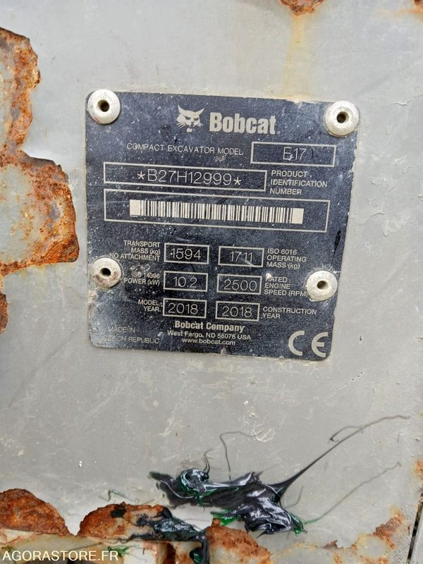 Mini pelle Bobcat E17 avec 2 godets - Rýpadlo: obrázek 2 Mini pelle Bobcat E17 avec 2 godets - Rýpadlo: obrázek 2