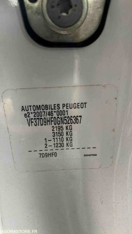 Malá dodávka PEUGEOT PARTNER DANGEL - 2016 - 194550KM - EE566FD: obrázek 29 Malá dodávka PEUGEOT PARTNER DANGEL - 2016 - 194550KM - EE566FD: obrázek 29