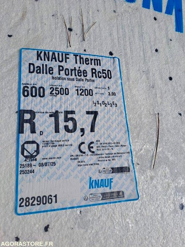 Panneaux isolants KNAUF Therm Dalle Portée Rc50 2500 x 1200 x 600 mm - Nástroj/ Vybavení: obrázek 3 Panneaux isolants KNAUF Therm Dalle Portée Rc50 2500 x 1200 x 600 mm - Nástroj/ Vybavení: obrázek 3