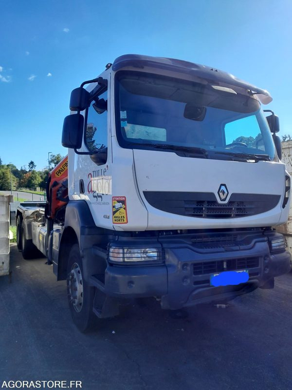 RENAULT KERAX - POLYBENNE GRUE - 2008 - Hákový nosič kontejnerů, Auto s hydraulickou rukou: obrázek 1 RENAULT KERAX - POLYBENNE GRUE - 2008 - Hákový nosič kontejnerů, Auto s hydraulickou rukou: obrázek 1