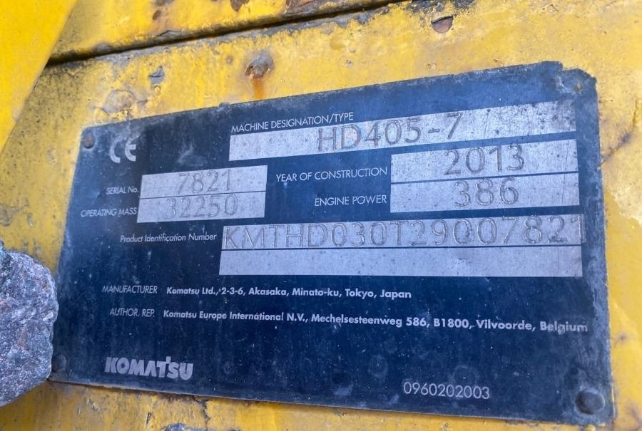 Komatsu HD405-7 - Pevný dempr: obrázek 3 Komatsu HD405-7 - Pevný dempr: obrázek 3