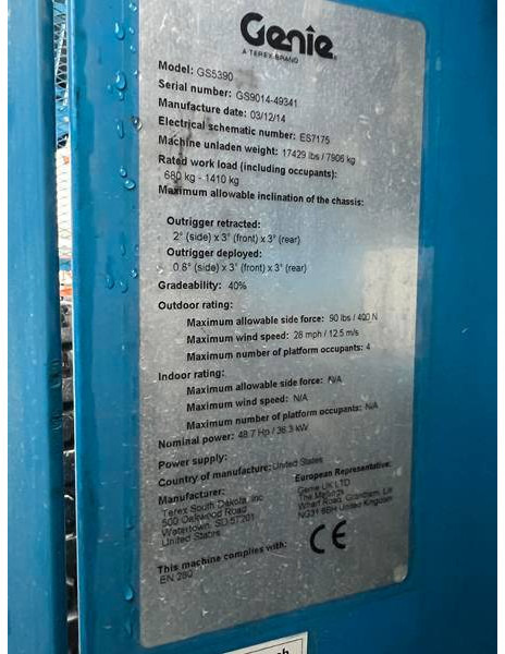 Genie GS5390 RT diesel 4x4 18m (1711) leasing Genie GS5390 RT diesel 4x4 18m (1711): obrázek 10