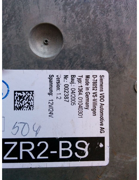 MAN ZR2-BS - VDO D78052 VS - Řídicí blok: obrázek 4 MAN ZR2-BS - VDO D78052 VS - Řídicí blok: obrázek 4