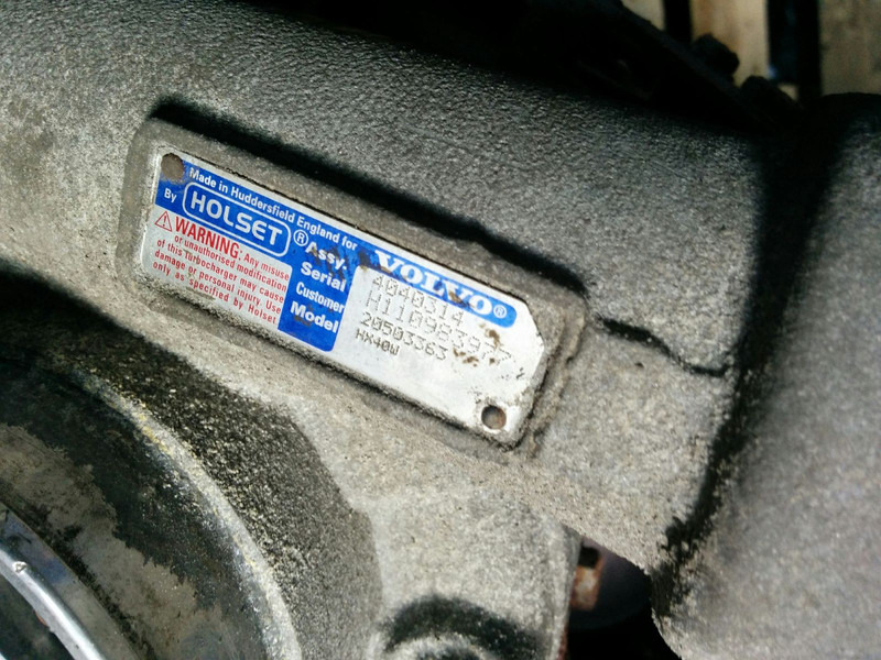 Volvo Вольво HOLSET HX40M . HX40G - Turbodmychadlo: obrázek 5 Volvo Вольво HOLSET HX40M . HX40G - Turbodmychadlo: obrázek 5