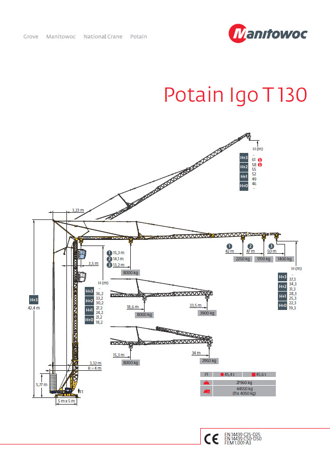 Potain IGO T130 - Samostavitelný jeřáb: obrázek 1 Potain IGO T130 - Samostavitelný jeřáb: obrázek 1