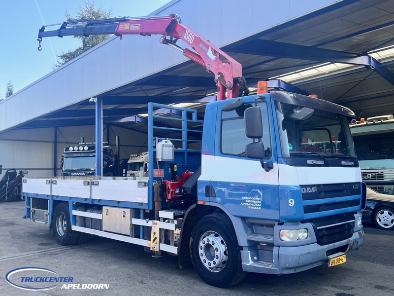 DAF CF 75.310 Manuel, Steel springs, HMF 1560 K3 - Nákladní automobil valníkový/ Plošinový, Auto s hydraulickou rukou: obrázek 1 DAF CF 75.310 Manuel, Steel springs, HMF 1560 K3 - Nákladní automobil valníkový/ Plošinový, Auto s hydraulickou rukou: obrázek 1
