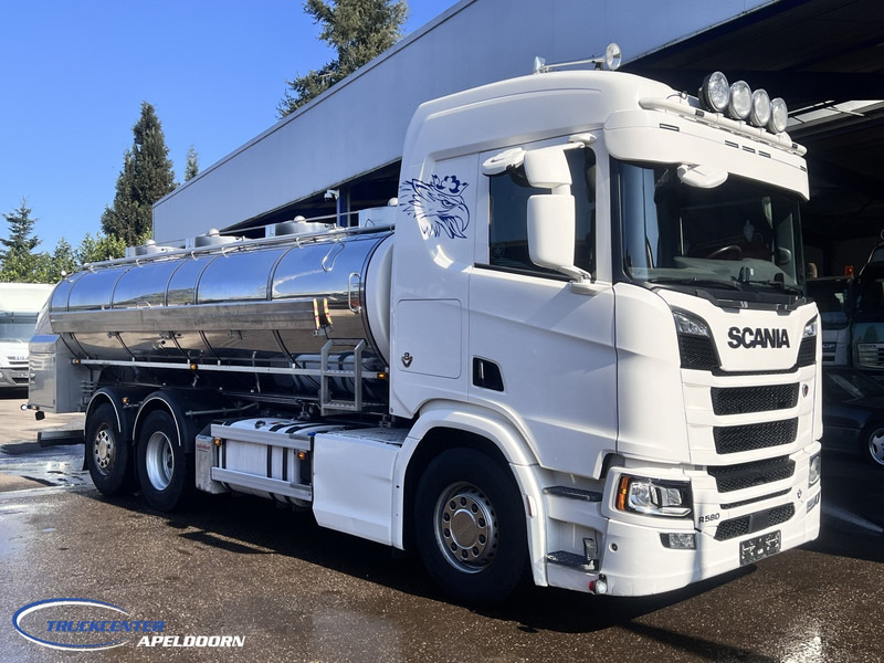 Scania R580 V8 NGS Retarder, 15500 Liter Milk - Milch - Stainless steel - Edelstahl - Cisternové vozidlo: obrázek 1 Scania R580 V8 NGS Retarder, 15500 Liter Milk - Milch - Stainless steel - Edelstahl - Cisternové vozidlo: obrázek 1