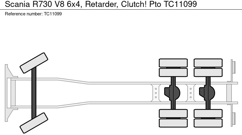 Podvozek s kabinou Scania R730 V8 6x4, Retarder, Clutch! Pto: obrázek 10