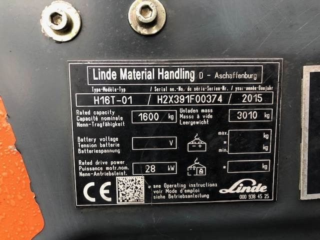 Linde H16T-01 - Plynový vysokozdvižný vozík: obrázek 3 Linde H16T-01 - Plynový vysokozdvižný vozík: obrázek 3